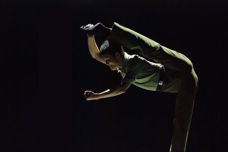 CHENGDU - DEC 10: Solo dance "Island life" performed by Fighting art troupe at JINCHENG theater in the 7th national dance competition of china on DEC 10,2007 in Chengdu, China.のeditorial素材