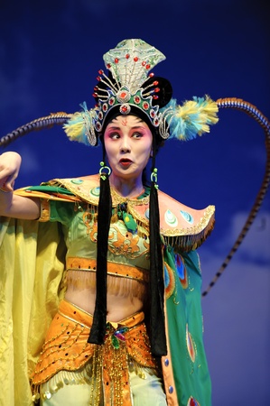CHENGDU - Jul 23: The famous chinese opera "Monkey King : Flaming Mountain" performed by Sichuan Opera Theater at Arts Academy theater of Sichuan Jul 23, 2010 in Chengdu, China.のeditorial素材