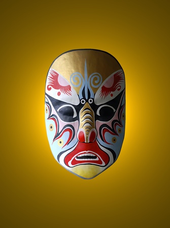 mask of opera with golden isolated backgroundの写真素材