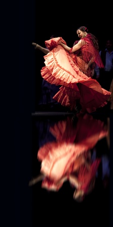 The Best Flamenco Dance Drama "Carmen" performed by The Ballet Troupe of Spanish Rafael Aguilar(The Ballet Teatro Espanol de Rafael Aguilar) at JINCHENG theater DEC 28, 2008 in Chengdu, China.のeditorial素材