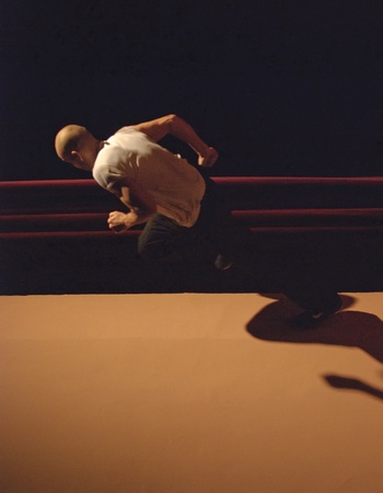 CHENGDU - Apr 8: hip-hop dance "solo" performed by french modern dance troupe at ShengGe theater on Apr 8,2008 in Chengdu, China.The leading role is the french famous dancer Mourad Merzouki.のeditorial素材