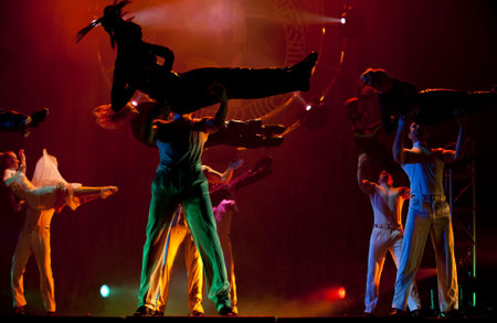 The famous Hungarian modern dance drama Evening Banquet performed by Hungarian Experidance Troupe at...