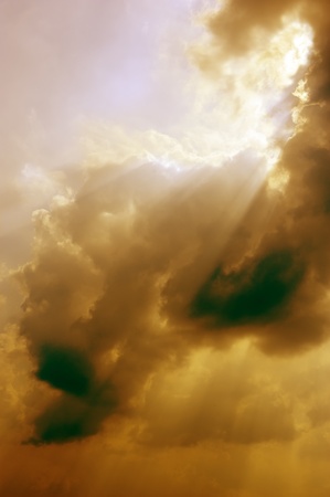 cloud layer and sky in sunsetの写真素材
