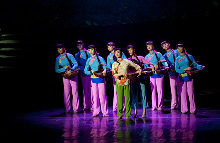 CHENGDU - Nov 18: the famous chinese dance drama Railway Guerrillas performed by ZongZheng dance...