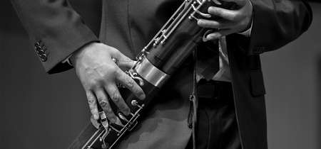 bassoonist on chamber musicの写真素材