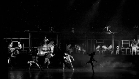 CHENGDU, CHINA - NOV 18: Chinese dancers perform modern dance drama onstage at JINCHENG theater on...