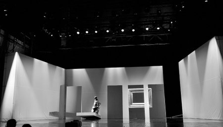 CHENGDU - APR 20: Frence modern dancer performs Dance contemporary on stage at at JINSHA theater on...