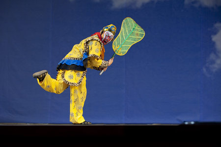 CHENGDUï¼CHINA - JUL 23: Chinese opera Flaming Mountain performed by Sichuan Opera Theater at Arts Academy theater of Sichuan Jul 23, 2010 in Chengdu,China.のeditorial素材