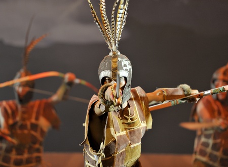 CHENGDU - SEP 27: chinese Tibetan ethnic dancers perform on stage at experimental theater.Sep 27,2010 in Chengdu, China.のeditorial素材