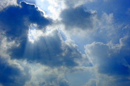 cloud layer and blue sky  