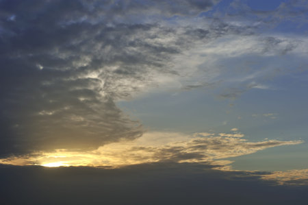 clouds and sky at sunset