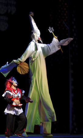 CHENGDU - JUN 6: Clown of Chinese traditional opera performance at Experimental theater.Jun 6, 2011...