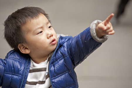 a cute baby is playingの写真素材