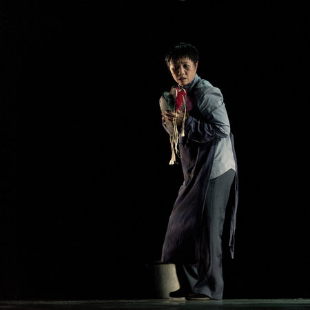CHENGDU - SEPT 29: chinese famous opera artist Tian Mansha performs Concept opera Sigh on stage at...