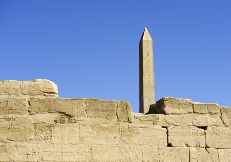 obelisk in Karnak temple in Luxor,Egyptの写真素材