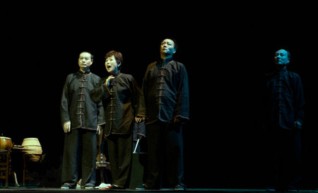 CHENGDU - SEPT 29: chinese opera singer perform on stage at JinSha theater Sept 29, 2011 in Chengdu,...