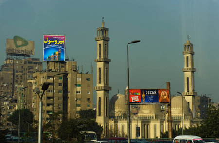 CAIRO - JAN 28: advertisements in Cairo downtown.Jan 28,2013 in Cairo,Egypt.