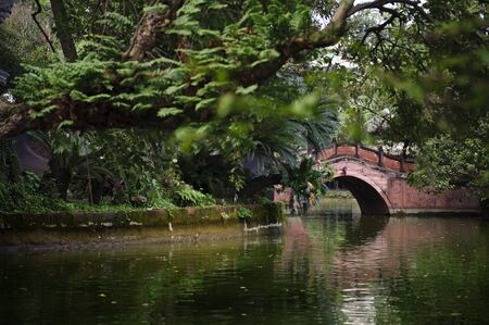 chinese style gardenの写真素材