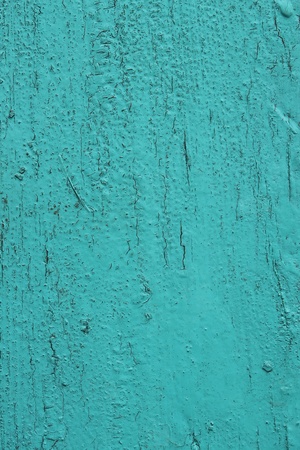 Old wooden surface painted in bright aquamarineの写真素材