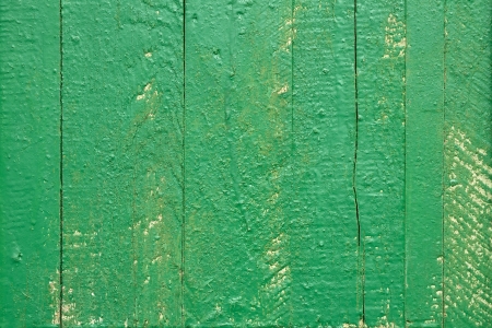 Detail the shield of parallel vertical wooden boards painted in greenの写真素材