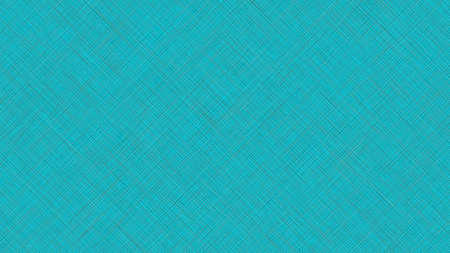 Abstract saturated big digital background with thin diagonal orthogonal lines in bright vivid turquoise hues as a modern fabric textureの写真素材