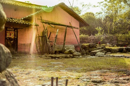 Ancient house at villageのeditorial素材