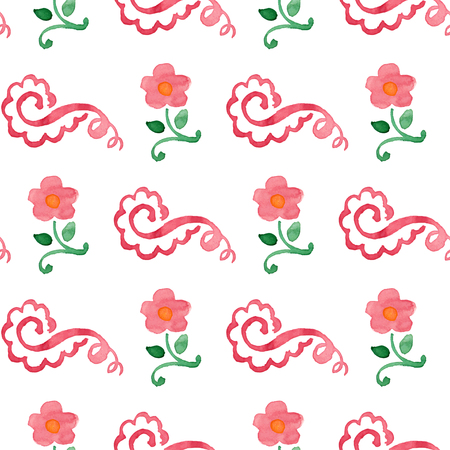 Watercolor floral background. Vector hand painted illustration.のイラスト素材