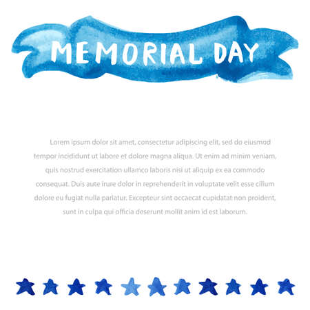 Memorial day. Vector illustration with american flag.のイラスト素材