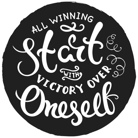 Vector calligraphy. Hand drawn lettering poster. Vintage typography card.のイラスト素材