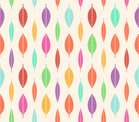Seamless background with feathers. Vector illustration. Tribal art design.のイラスト素材