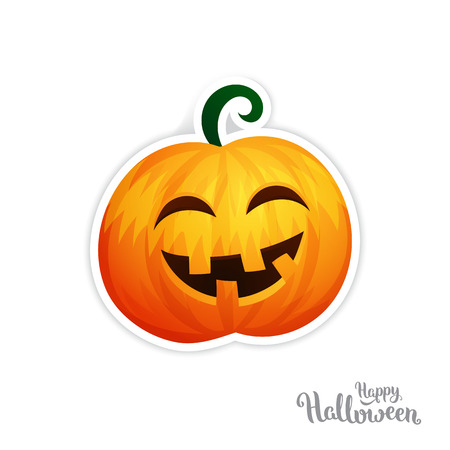 Isolated vector pumpkin, Halloween theme Isolated icon.のイラスト素材