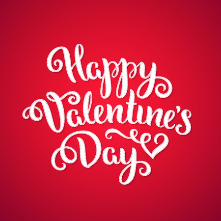 Happy Valentines Day card. Romantic vector background with lettering. Romantic illustration.のイラスト素材