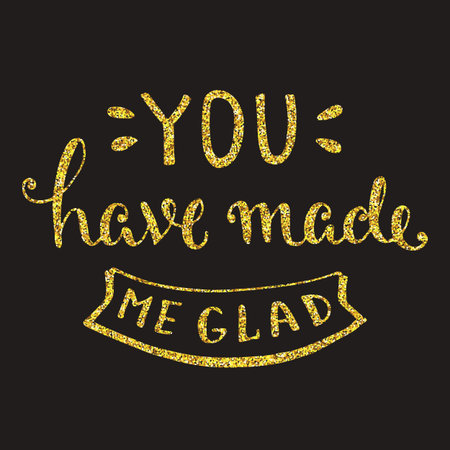 Vector calligraphy. Hand drawn lettering poster. Vintage typography card.のイラスト素材