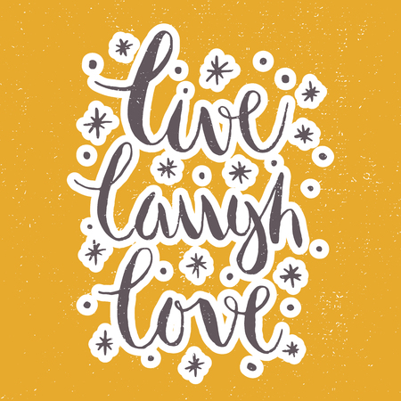 Vector calligraphy. Hand drawn romantic lettering poster. Vintage typography card.のイラスト素材