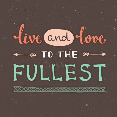 Vector calligraphy. Hand drawn lettering poster. Vintage typography card.のイラスト素材