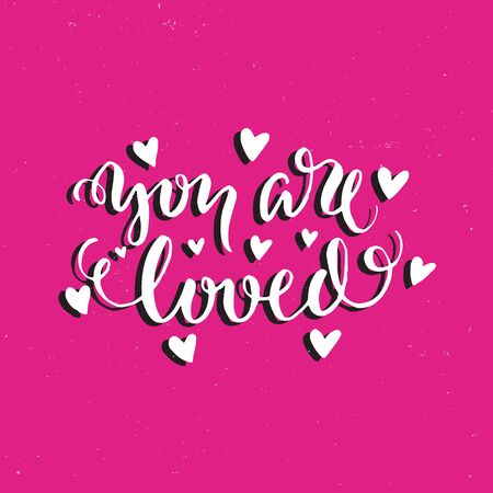 Vector calligraphy. Hand drawn lettering poster. Vintage typography card.のイラスト素材