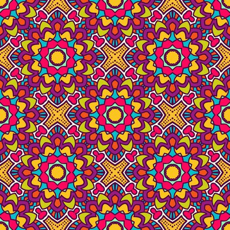 Ethnic seamless pattern. Vector tribal background. Aztec and indian style, vintage tribal print.のイラスト素材