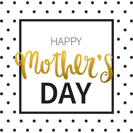 Vector calligraphy. Hand drawn lettering poster. Vintage typography card. Happy mothers day.のイラスト素材