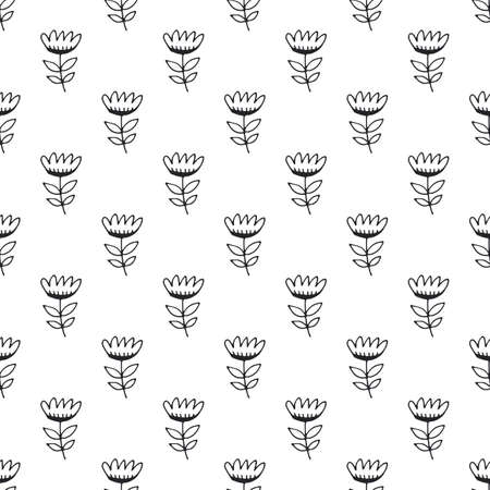 Hand drawn seamless vintage pattern. Vector background, retro style.のイラスト素材