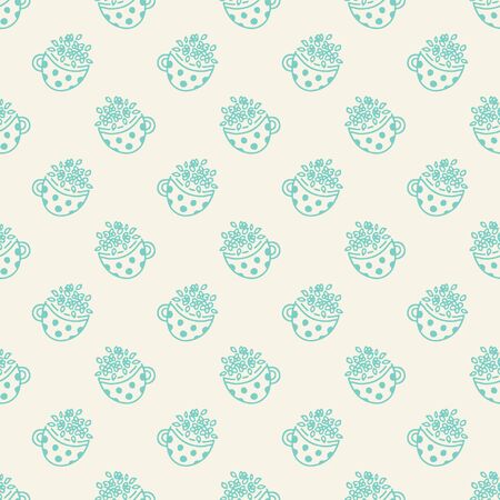 Hand drawn seamless vintage pattern. Vector background, retro style.のイラスト素材