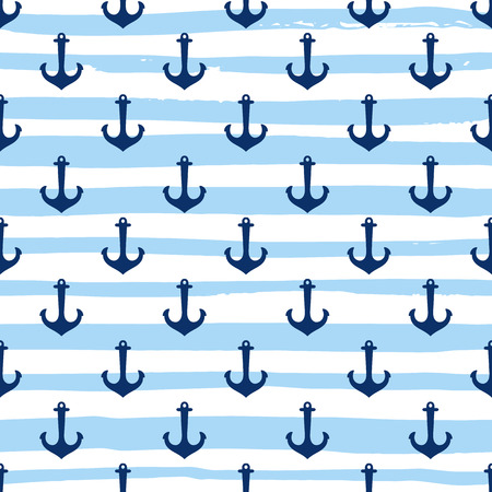 Grunge marine seamless pattern. Vector sea design. Striped background.のイラスト素材