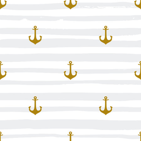 Grunge marine seamless pattern. Vector sea design. Striped background.のイラスト素材
