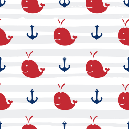 Grunge marine seamless pattern. Vector sea design. Striped background.のイラスト素材