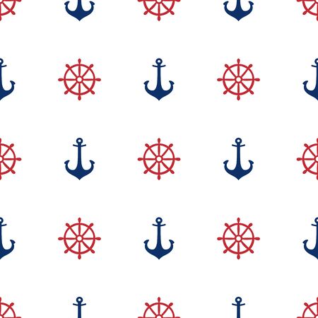 Grunge marine seamless pattern. Vector sea design.のイラスト素材