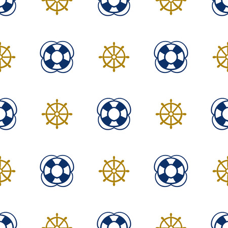 Grunge marine seamless pattern. Vector sea design.のイラスト素材