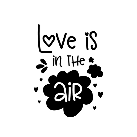 Vector hand drawn lettering poster. Vintage typography card, romantic text.のイラスト素材