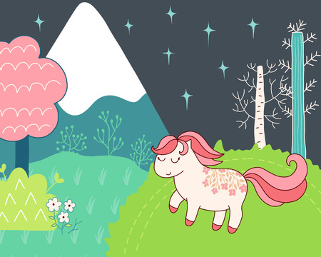 Doodles cute cardのイラスト素材