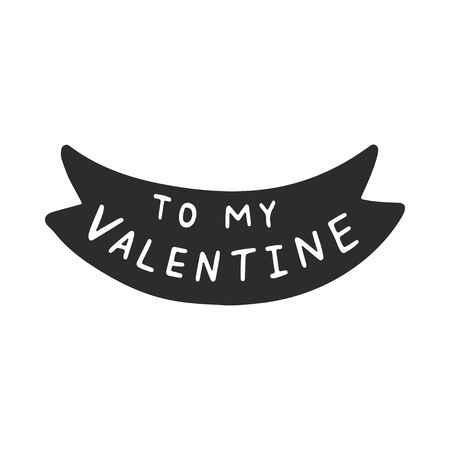 Vector hand drawn lettering poster. Creative typography card with phrase. Romantic text.のイラスト素材