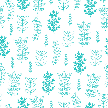 Seamless hand drawn pattern. Vector colorful background with different elements. Design for prints, shirts and posters.のイラスト素材