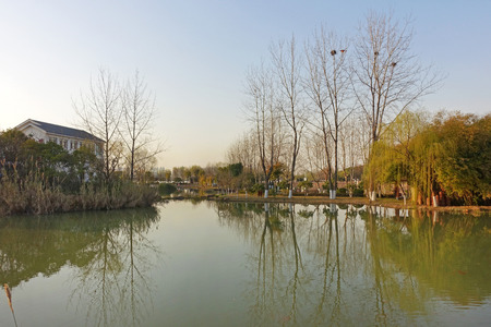 Lake sceneryの写真素材